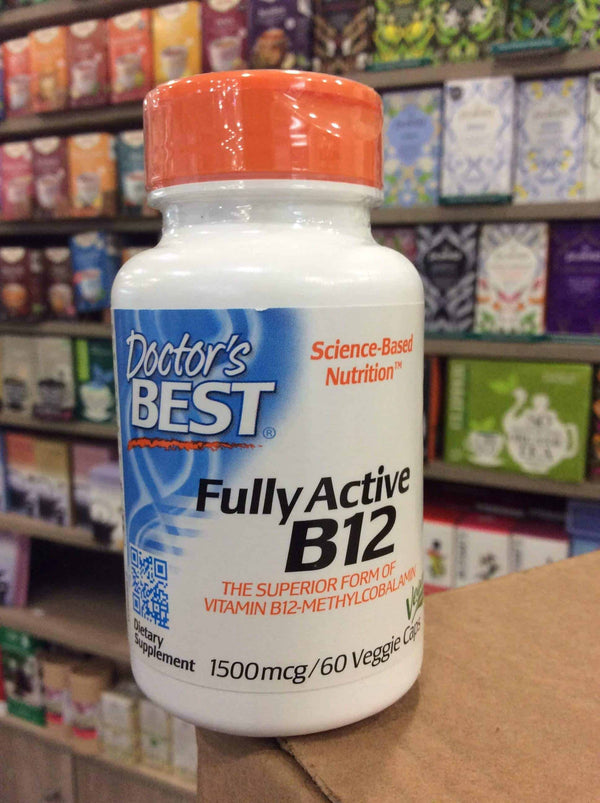 Doctor's Best, Fully Active Vitamin B12 Premium 1500 mcg 60 Veg Caps