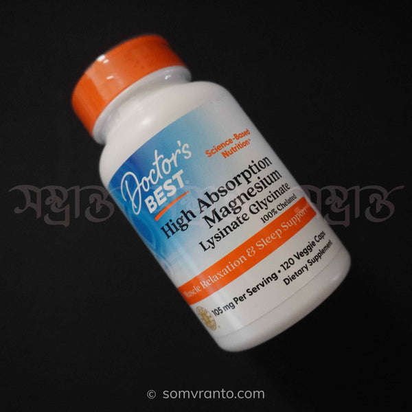 Doctors Best High Absorption Magnesium Lysinate Glycinate 100% Chelated