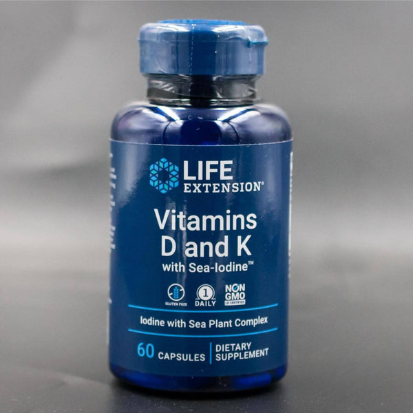 Life Extension Vitamins D and K with Sea-Iodine 5000 IU