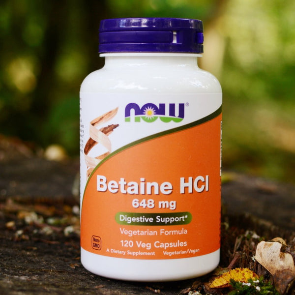 NOW Betaine HCl 648 mg 120 vcaps